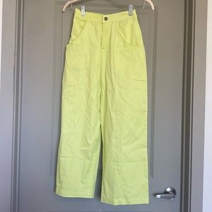 Mixed by Nasrin wide leg pant in neon, small